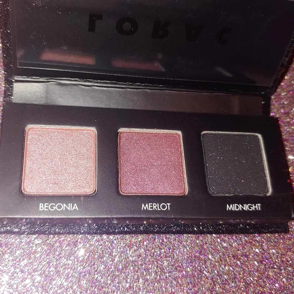 LORAC PRO Party Ready Palette Trio Eyeshadow Palette Begonia Merlot Midnight